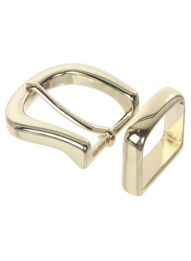 Beltiscool 1 1/4" (32 mm) Nickel Free Single Prong Horseshoe Belt Buckle Set, Gold - Image 2